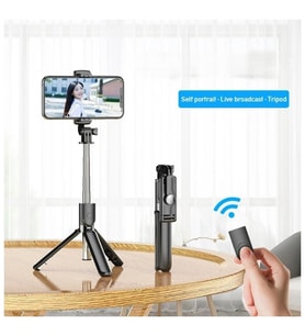 River World Selfie Çubuğu Tripod Özellikli Uzaktan Kumandalı