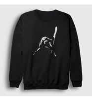 Presmono Unisex Siyah Guitar Smash The Clash Sweatshirt 380098tt