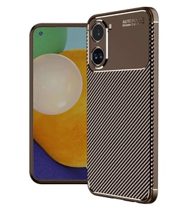 Poco X7 Pro Kılıf Auto Focus Karbon Kapak - Kahverengi