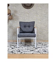 Tekli Beyaz Boyalı Bahçe - Balkon - Mutfak Çay Seti Takımı Bahçe Koltuk Takımı (Çok Renkli)