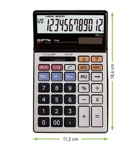 Gıpta Hesap Makinesi Masa Üstü 12 Hane F3040