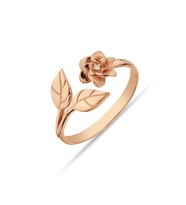 925 Ayar Gümüş Çiçek Figürlü Rose Yüzük - Y011601