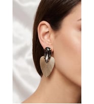 DAMLA TAŞLI YAPRAK METAL KÜPE 5,5 CM.