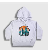 Presmono Unisex Çocuk Beyaz Summer Lambretta Motorsiklet Scooter Kapüşonlu Sweatshirt 444572tt