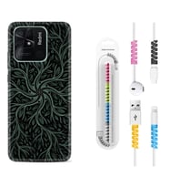 Xiaomi Poco X3 Pro M4 Pro X4 Pro C40 10C Kılıf Kablo Koruma Spiral Silikon Sarmaşıklar 1675