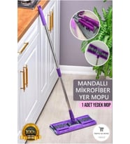 Pratik ve hafif mikrofiber mop, kolay kullanım ve temizlik sağlar
