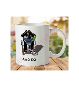1-780 Arr2 D2 Star Wars Pirate R2 D2 İki Tarafı Baskılı Kupa Bardak.jpg