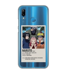 Huawei P20 Lite Uyumlu Naruto Anime Desenli Şeffaf Telefon Kılıfı