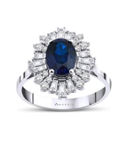 2.30 Karat Safir Pırlanta Yüzük