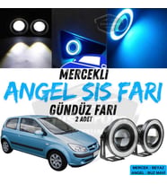 Hyundai Getz 2002–2011 Uyumlu Mercekli Angel Sis Farı Metal Su Geçirmez 76 mm Halkalı Gündüz Farı