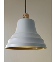 Dylight Retro Metal Beyaz Gold Duylu Dekoratif Rustik Tekli Sarkıt Avize Çap:27 cm