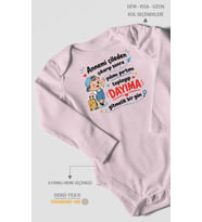 Anneye ve Dayıya Özel Uzun Kollu Bebek Body %100 Pamuk