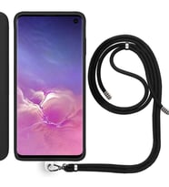 Samsung Galaxy S10 (G973F) İp Askılı Silikon Kılıf Siyah