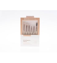 BRUSH Luxe Collection 6 Parça Profesyonel Makyaj Fırça Seti, Ultra Yumuşak Doğal Kıllı Sentetik, Allık, Far, Kapatıcı, Eyeliner ve Kaş Şekillendirici, Krem