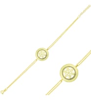 pilelistore 925 Ayar Gümüş Gold Kar Tanesi Bileklik