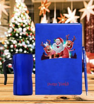 Yılbaşı İçin Kişiye Özel Tasarım Defter Kalem & Termos Mug Hediye Seti