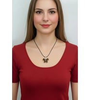 Kelebek Motifli Kaplangözü Kolye 470-4