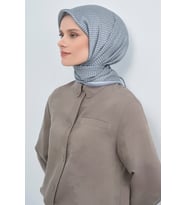 Armine Saf İpek Sura Eşarp-2026 İlkbahar-Yaz- 952800D (A.Gri)