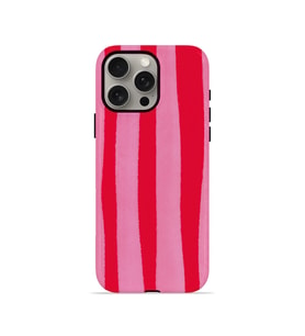 iPhone 15 Pro Max Vorian Çift Katmanlı MagSafe Kılıf Raspberry Bold Stripe