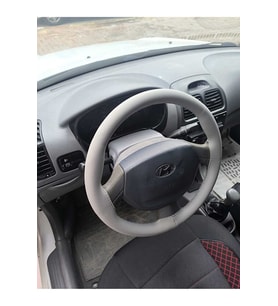 DİKİŞLİ DİREKSİYON KILIFI GRİ DERİ GRİ DİKİŞLİ HYUNDAİ ADMİRE İÇİN