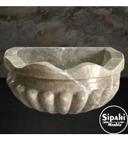 Sipahi Marble Emperador Fırfırlı Kavun Dilimli D Model Kurna