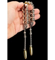 Sertifikalı Mermі Tasarım 106gr Alpaka Metal Tespih Zaza Tespih (Gri)