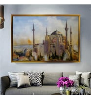 Altın Çerçeveli dekoratif tablo a1464 (Gold)