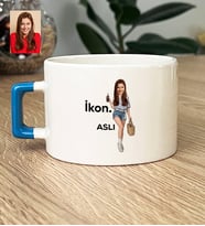 Kişiye Özel Karikatürlü İkon Lüks Fincan Doğum Günü Hediyesi