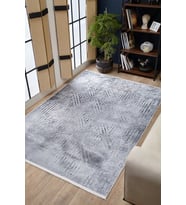 Dijital Kaymaz Yıkanabilir Beyaz Geometrik Salon Halısı Mutfak Halısı Koridor Halısı Yolluk HLN1868