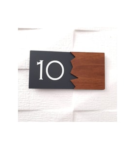 Wooden Serisi Pleksi Kapı Numarası