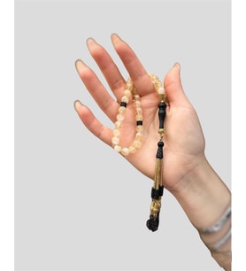 8 mm Küre Kesim Sitrin Doğal Taş Tesbih