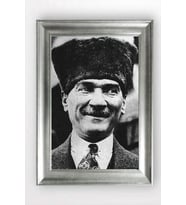 Gümüş Çerçeveli Atatürk Tablo cv1223