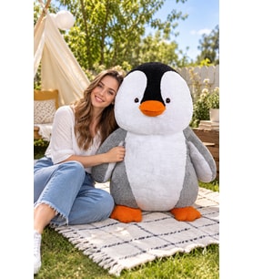 Sevimli Büyük Penguen (%100 YERLİ ) (Gri)