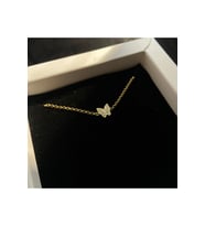 Gold Kaplama Minimal Kelebek Gümüş bileklik