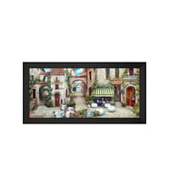 Manzara Temalı Kanvas Tablo 80 x 110 cm Siyah Çerçeve