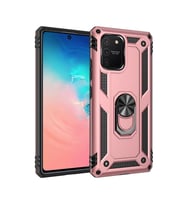 Samsung Galaxy A91 / S10 Lite Kılıf Sofya Yüzüklü Silikon Kapak - Rose
