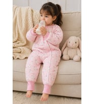 2.5 Tog Yorgan Gerektirmeyen Kalın Elyaf Dolgulu Çocuk Uyku Tulumu Pamuk Astarlı