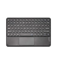 Microcase Tabletler için Yuvarlak Tuş Touchpad Bluetooth Klavye AL2769 Siyah