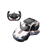1:14 Porsche 911 Dakar Performance Uzaktan Kumandalı Araba – 2.4 GHz, Full Fonksiyon, Gerçekçi Tasarım, Yüksek Performanslı Yarış Aracı (Beyaz-Mavi)
