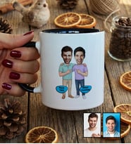 Kişiye Özel Karikatürlü Kankaya Erkek Kardeşe Abiye Hediye Kupa Bardak Doğum Günü Hediyesi