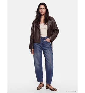 LCW Jeans İndigo Barrel Fit Kadın Jean Pantolon