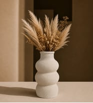 24 cm Dekoratif Vazo - Seramik Görünümlü Vazo - Modern Ev & Ofis Dekorasyon