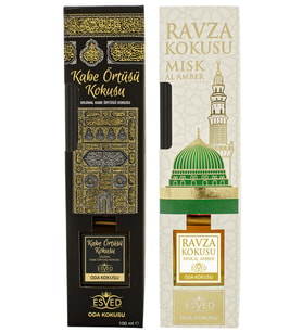 Kabe Örtüsü Kokusu Ve Medine Ravza Kokusu 100 Ml Çubuklu Oda Kokusu