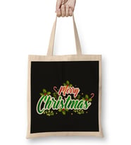 Yılbaşı Yeni Yıl Konseptli Merry Christmas 013 Bez Çanta Uzun Saplı