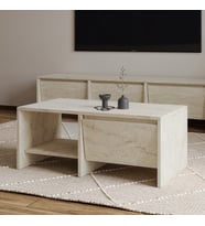Laris Kapaklı Orta Sehpa – 90 cm Modern Tasarım (Bej)