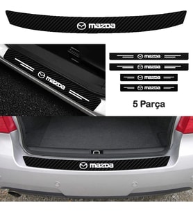 Mazda 6 İçin Uyumlu Aksesuar Oto Bağaj Ve Kapı Eşiği Sticker Set Karbon