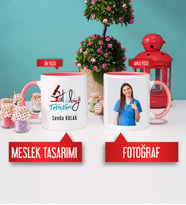 Patoloji Teknikeri Kupa Bardak Pembe Fotoğraflı