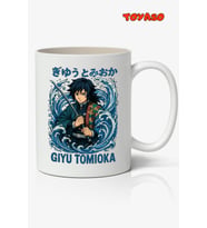Giyu Tomioka Demon Slayer İblis Keser Anime Kişiye Özel Temalı Kupa Bardak Arkadaşa Sevgiliye Hediye (Beyaz)