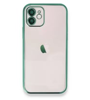 Mey İthalat® iPhone 11 Kılıf Lensli Silikon - Yeşil