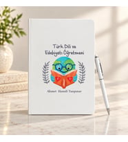 Edebiyat Öğretmeni Öğretmenler Günü Hediyesi İsim Baskılı Defter Kalem Seti